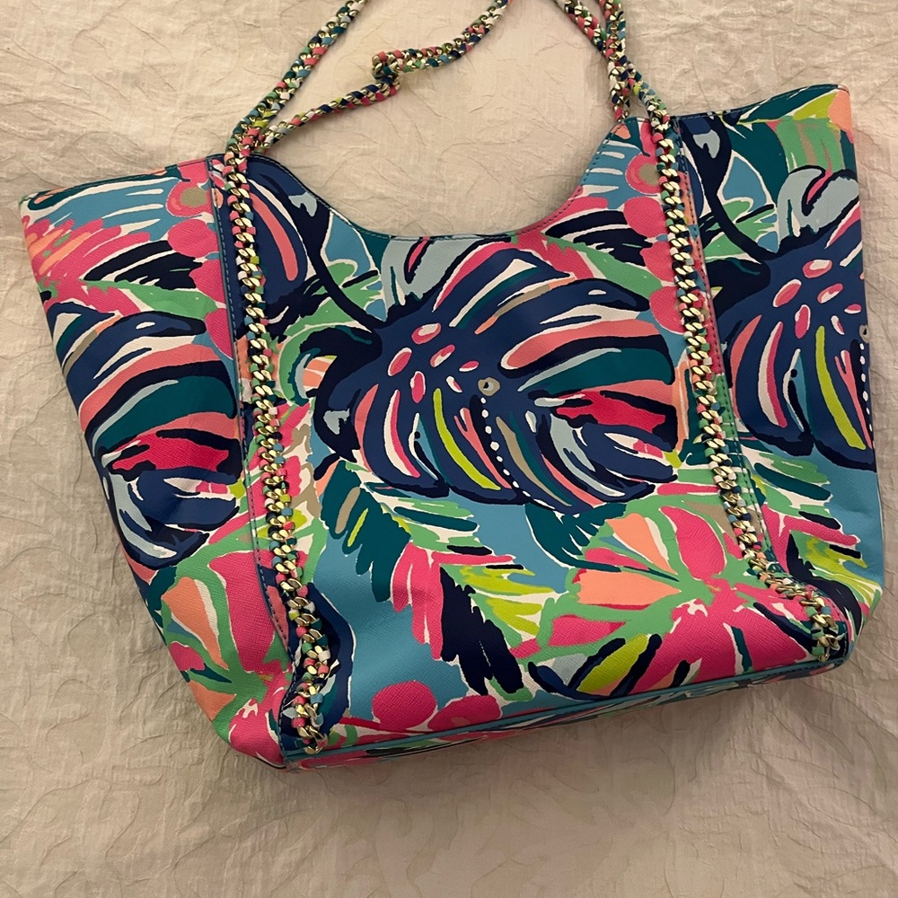 Lilly Pulitzer Reversible Tropical Print Tote Bag